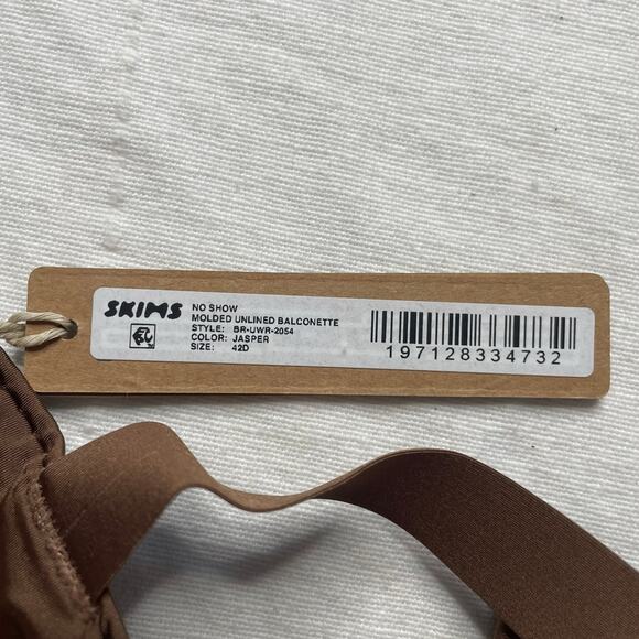 NWT Skims No Show Molded Unlined Balconette Bra Sz 42D Jasper - Picture 7 of 7